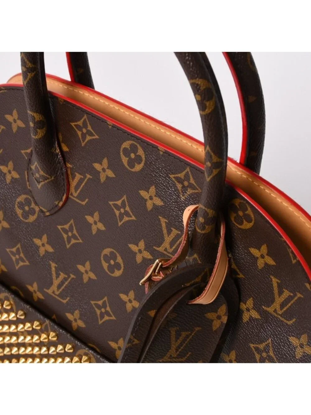 Louis Vuitton Christian Louboutin Iconoclast Handbag Calf Hair Gold